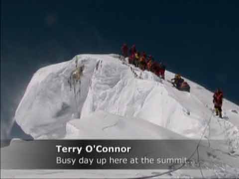 
Terry O'Connor and guide Bill Crouse reached the Everest Summit on May 14, 2006 - Everest: Beyond the Limit Season 1 (Discovery Channel) DVD
